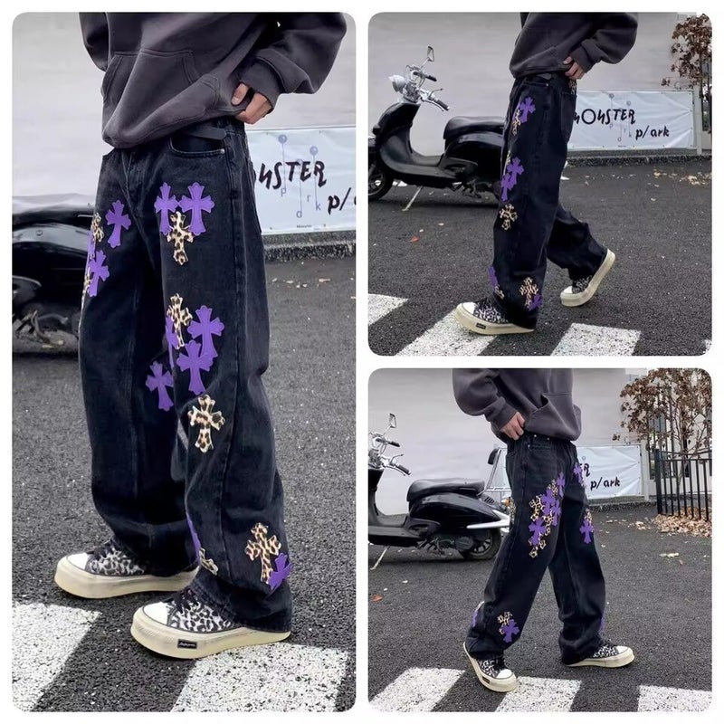 Unisex Classic Denim Jeans Loose Fit Daily Outdoor Wear - Image 3