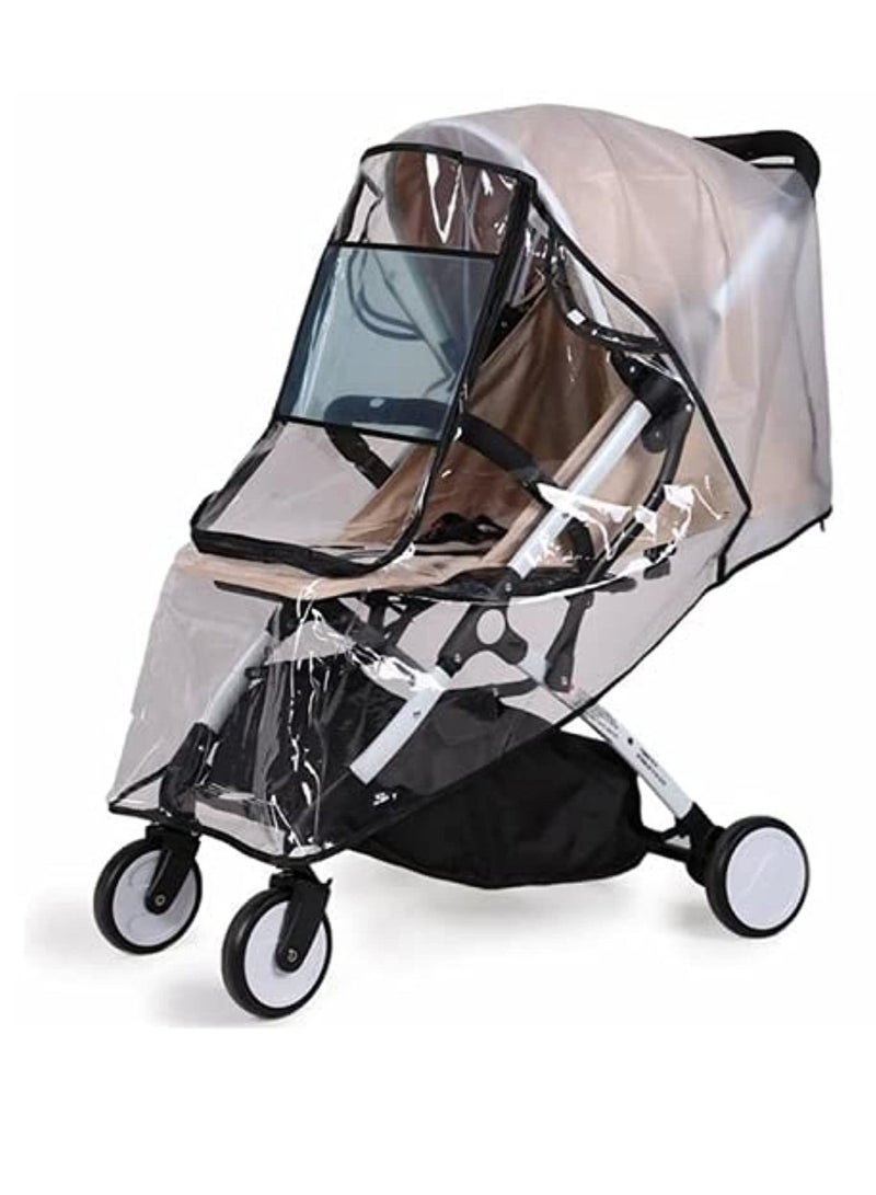 Bukela Baby Stroller Weather Shield Universal EVA Transparent Rain Cover for Buggy Carriage Travel Outdoor - Image 1