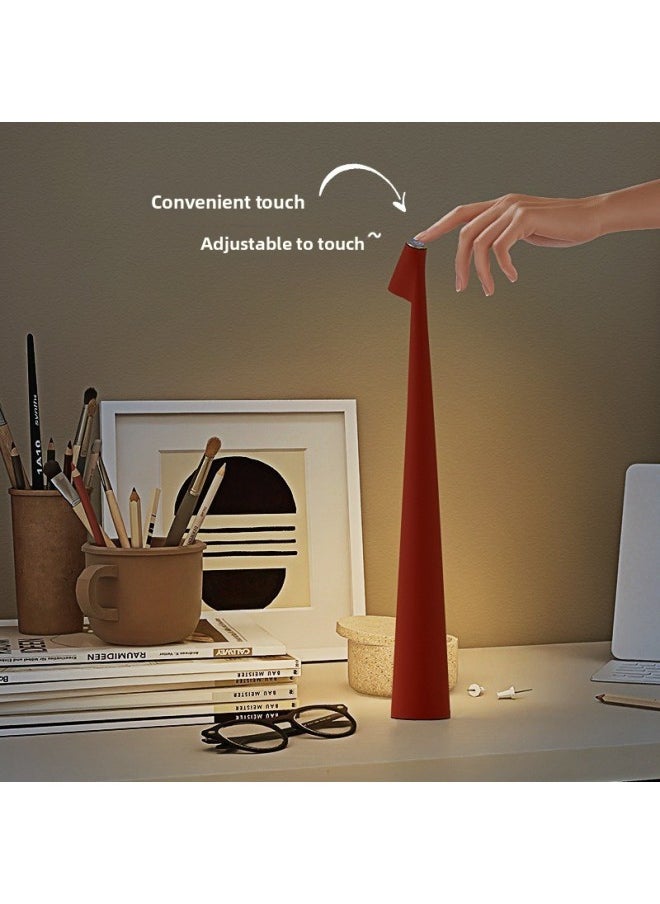 Generic - Designer Gaofu Shuai Table Lamp Accessible Luxury Reading Desk Lamp Charging Desktop Atmosphere Lamp Bedroom Bedside Table Lamp Decoration-Specifications:Touch Charging Warm Light Model/Exclusive/stepless Dimming-Size:Orange - Image 1