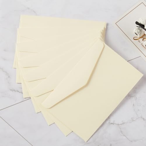 Homtable 120 Pack Kraft Mini Envelopes Small Envelopes Self-Adhesive Tiny Pockets for Business Cards Christmas Holiday Small Gift Cards Invitations Cards(4.13"×2.76") (Cream Color) - Image 5