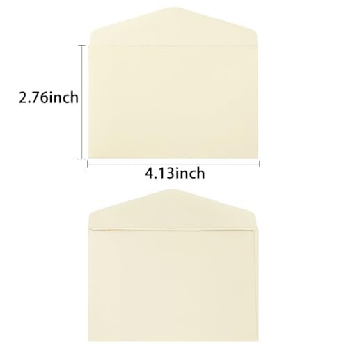 Homtable 120 Pack Kraft Mini Envelopes Small Envelopes Self-Adhesive Tiny Pockets for Business Cards Christmas Holiday Small Gift Cards Invitations Cards(4.13"×2.76") (Cream Color) - Image 2