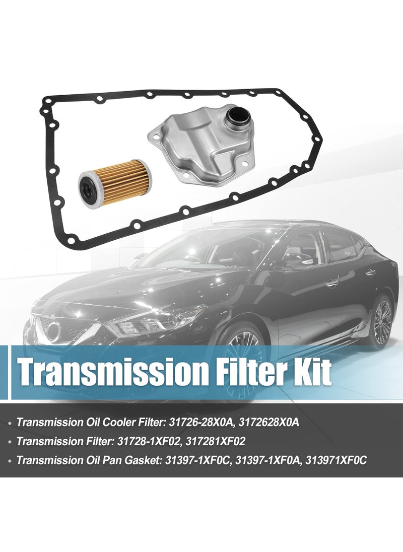 X AUTOHAUX X AUTOHAUX 1 Set Transmission Filter Oil Pan Gasket Kit for Nissan Rogue NV200 Juke for Nissan Juke 2011-2017 31728-1XF02 31726-28X0A 31397-1XF0C Transmission Valve Pan Gasket Oil Strainer  - Image 2
