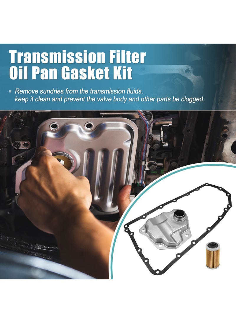 X AUTOHAUX X AUTOHAUX 1 Set Transmission Filter Oil Pan Gasket Kit for Nissan Rogue NV200 Juke for Nissan Juke 2011-2017 31728-1XF02 31726-28X0A 31397-1XF0C Transmission Valve Pan Gasket Oil Strainer  - Image 3