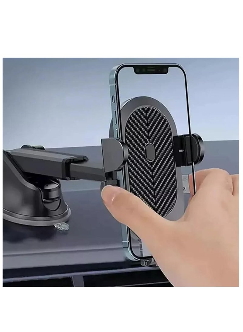 Earldom Car phone holder that attaches to the windshield or dashboard for easy talking and safe driving. 360-degree rotation. Black ET-EH144 - Image 3