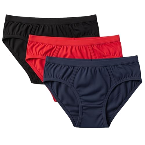DChica Essentials Solid Cotton Panties for Girls (Pack of 3) Comfortable Soft Mid-Waist Hipster Panty with Stretchable Inner Elastic | Kids/Teenagers Full Coverage Breathable Briefs Underwear - Image 1
