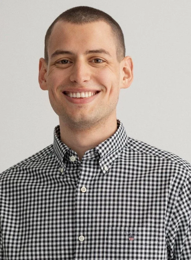 GANT  Gant Regular Fit Gingham Broadcloth Shirt for Men | Best Price UAE