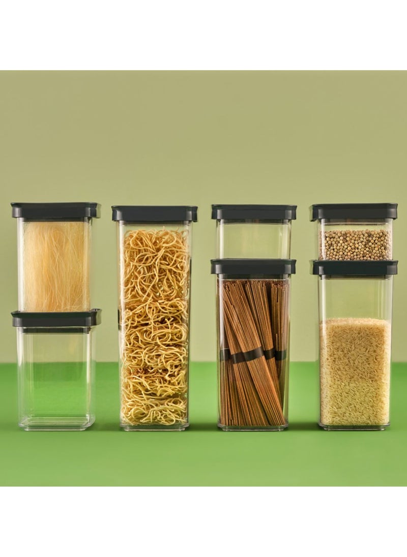 Dunia Rectangular Chef Food Box - Grain & Cereal Container - 550 ML Volume with Airtight Lid - BPA-Free
