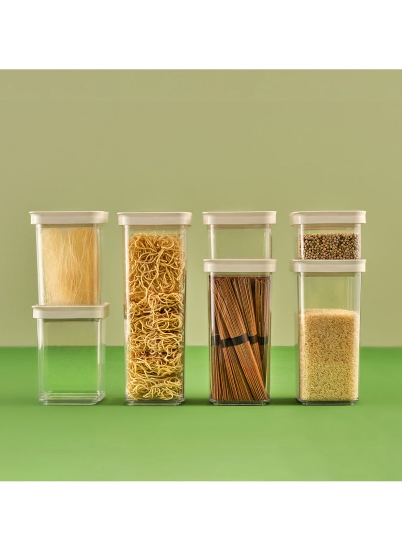 Dunia Rectangular Chef Food Box - Grain & Cereal Container - 550 ML Volume with Airtight Lid - BPA-Free