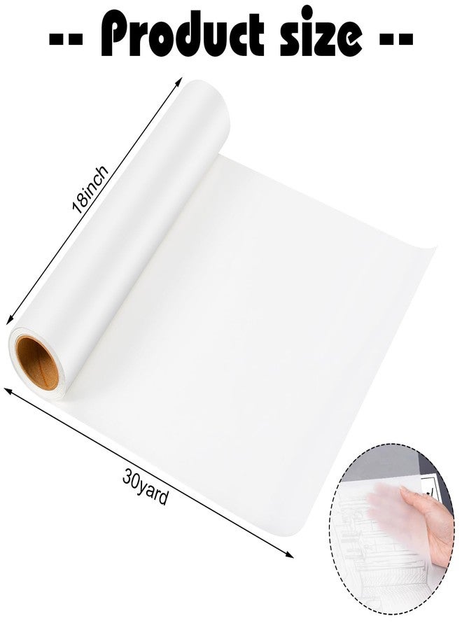 ANIKJOY Tracing Paper Roll 18 Inch x 30 Yards White Translucent Pattern Paper Trace Paper for Sewing Drawing Sketching - Image 2