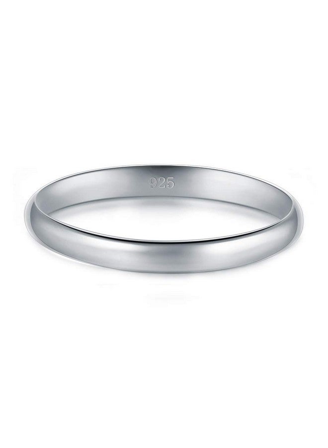 بورو خاتم من الفضة الإسترلينية عيار 925 مصقول للغاية ومقاوم للتشوه وخاتم زفاف مريح مقاس 2 مم مقاس 6.5 - Image 2