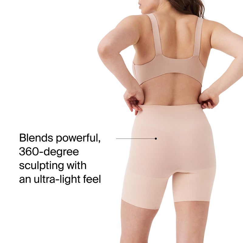 SPANX SPANXsculpt Seamless Power Mid-Thigh Short - Core Shapewear - Lightweight, All-Day Shaping & Support - No Panty Lines - Soft Nude - Medium - Image 4