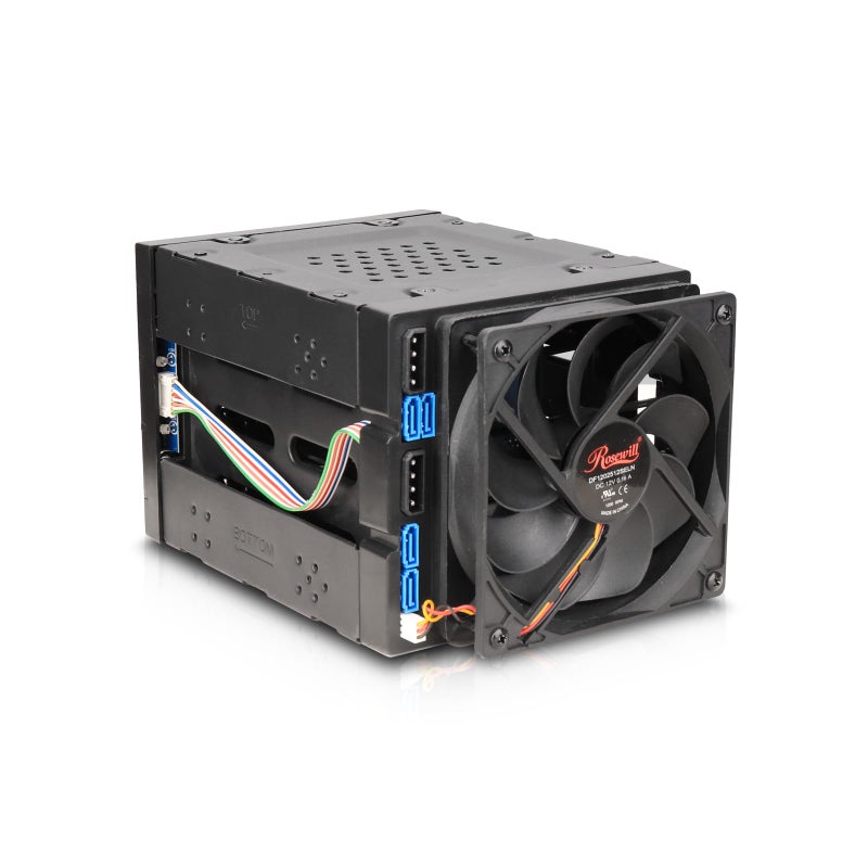 Rosewill Internal Hard Drive Enclosure - 3 x 5.25 to 4 x 3.5 Hot-Swap Enclosure - SATA I/II/III/ & SAS HDD - RSV-SATA-Cage-34 - Image 5