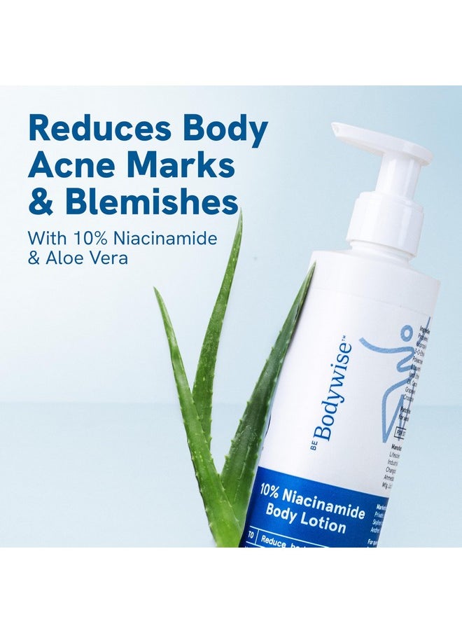 Be Bodywise 10% Niacinamide Brightening Body Lotion 200Ml | 48Hr Moisturization | Aloe Vera Extract & Almond Oil | Repairs Skin Barrier, Reduces Acne Marks & Nourishes | For All Skin Types  - Image 4