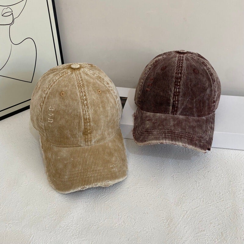 Washed Cap Women Japanese Casual Curved Brim Sun Protection Hat Cotton - Image 4