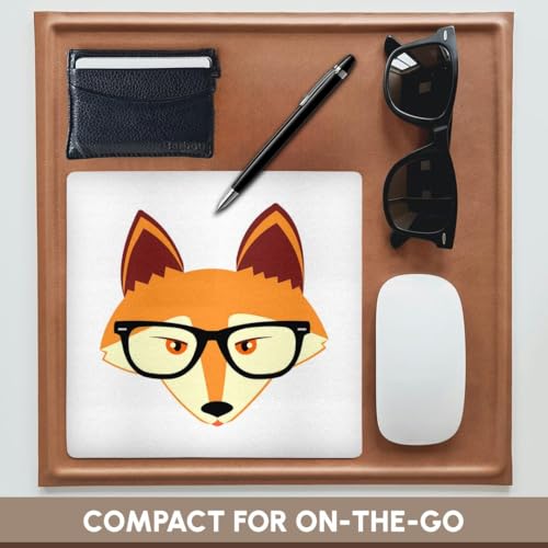3DROSE Cute Hipster Red Fox with Glasses - Mouse Pad, 8 by 8 inches (mp_175372_1) - Image 4