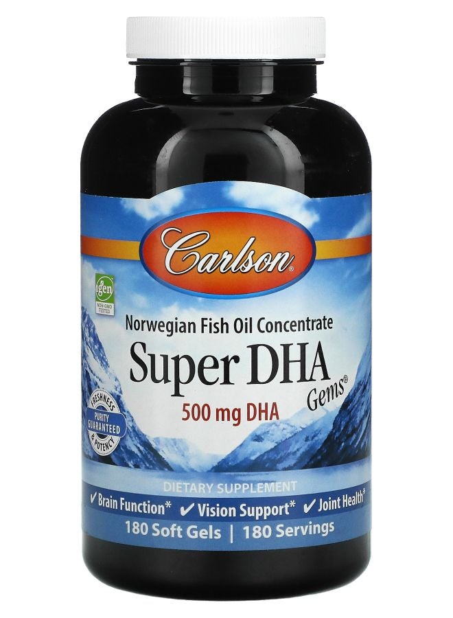 Super-DHA Gems 500 mg 180 Soft Gels