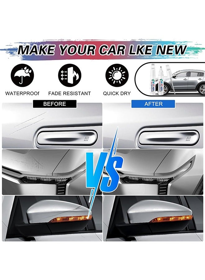 Homonth Touch Up Paint for Cars,Car Paint Scratch Repair Pen Car Paint Touch Up Pen Car Scratch Remover Quick and Easy Fix Auto Paint Chip Repair Auto Touch Up Paint for Scratch Repair Various Cars (Silver)  - Image 2
