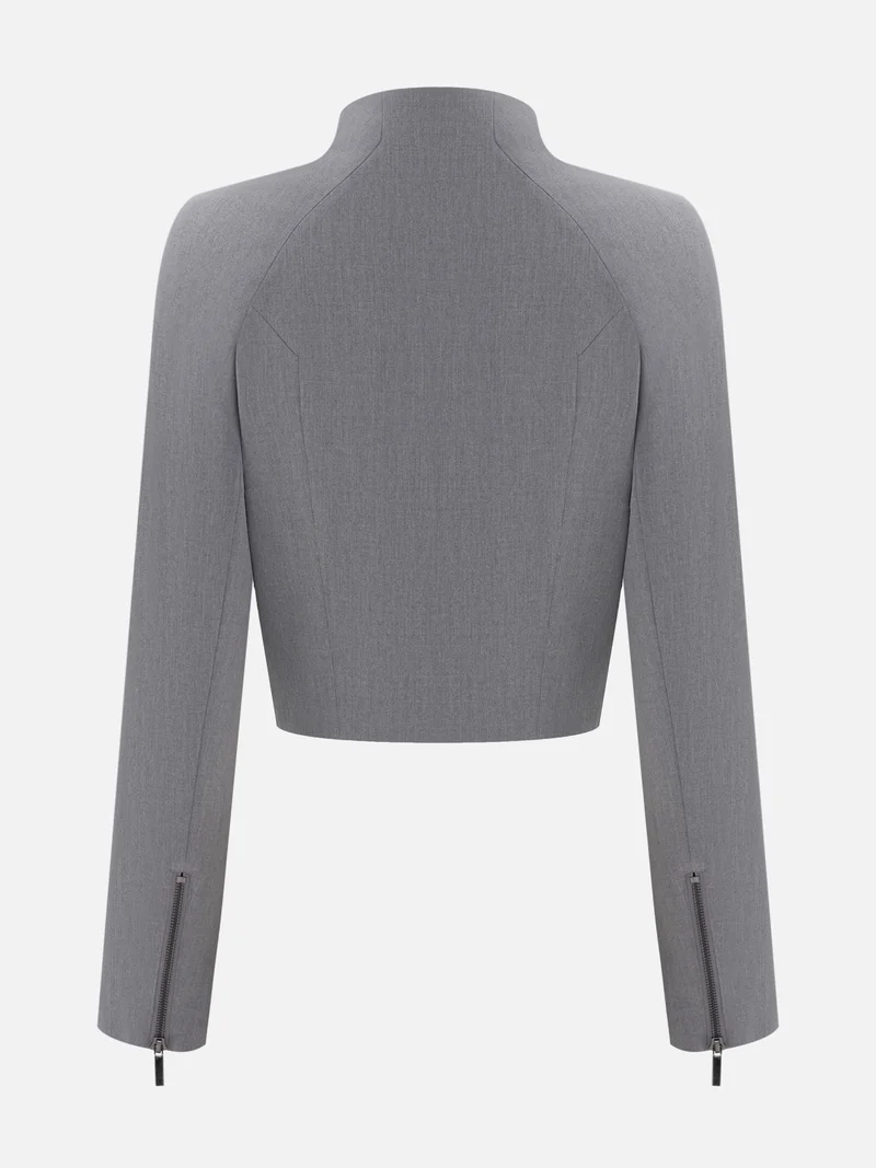 Lichi  Short zip-up jacket in dense fabric for Women | Best Price UAE