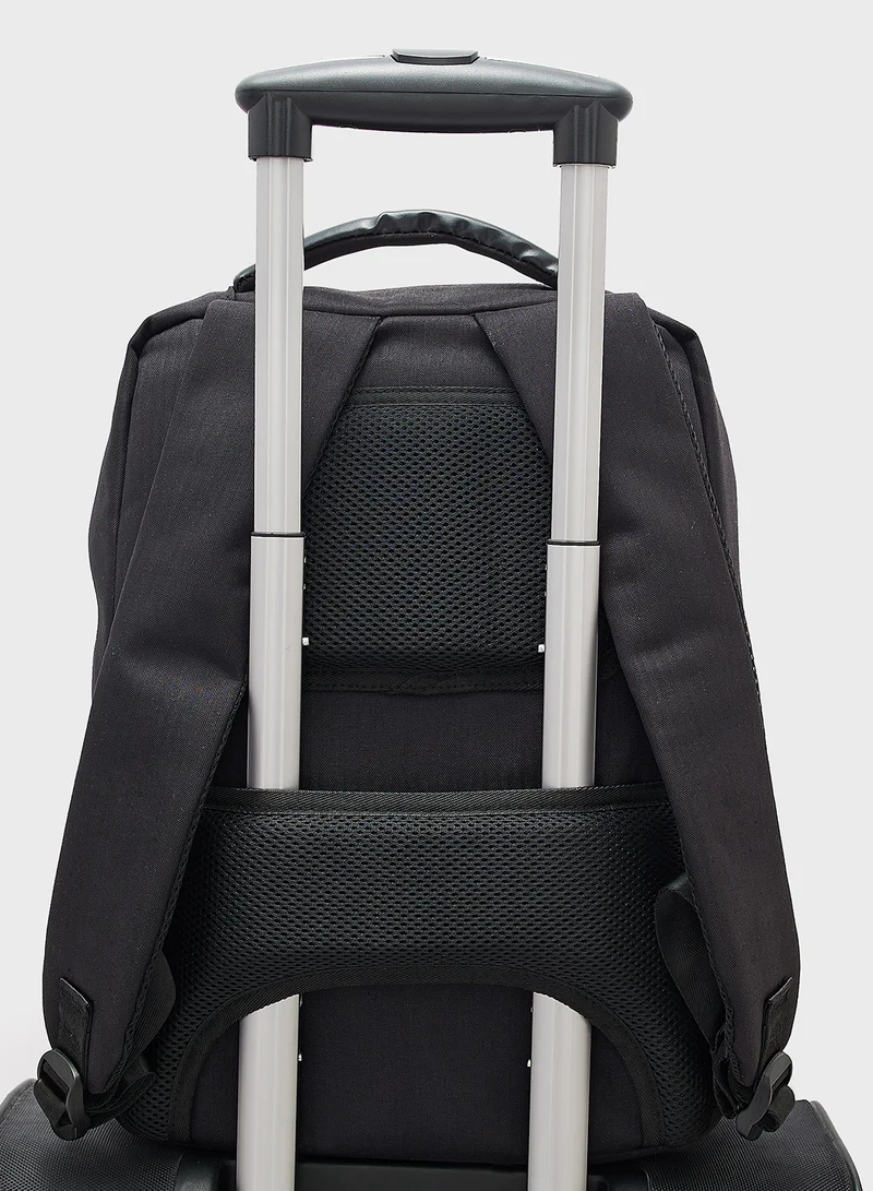 Robert Wood Casual Padded Laptop Backpack With Usb Port