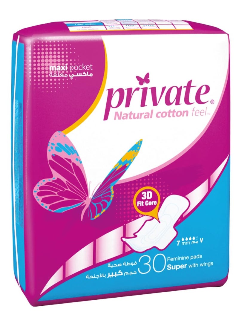 Private Maxi Pocket Super 30 Pads