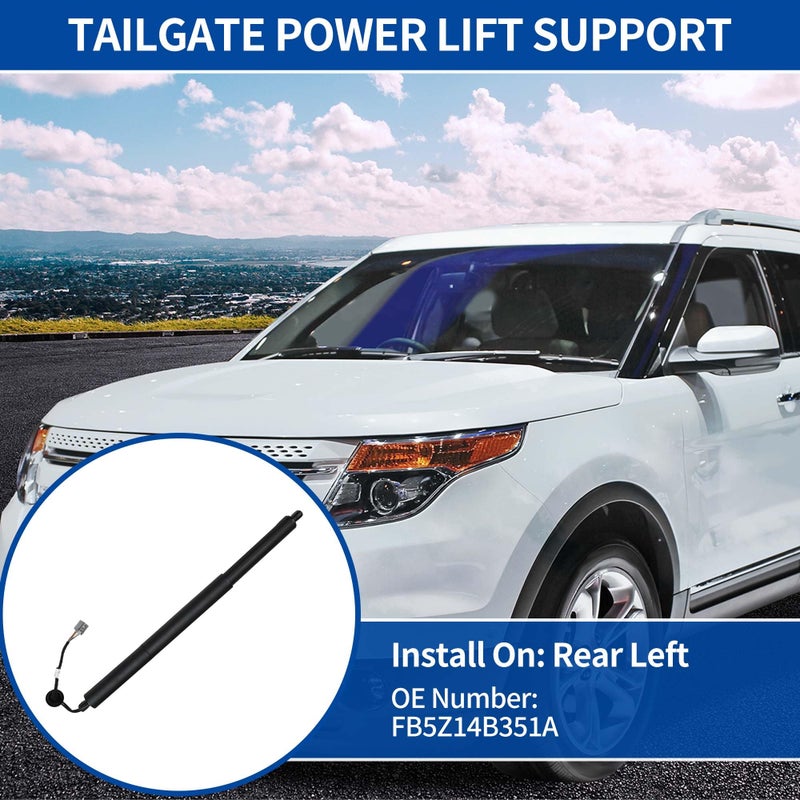 X AUTOHAUX X AUTOHAUX Rear Left Tailgate Power Lift Support for Ford Explorer 2.0L 3.5L V6 2011-2015 Liftgate Power Hatch Shock Strut No.FB5Z14B351A/BB5Z14B351A Electric Trunk Power Liftgate  - Image 2