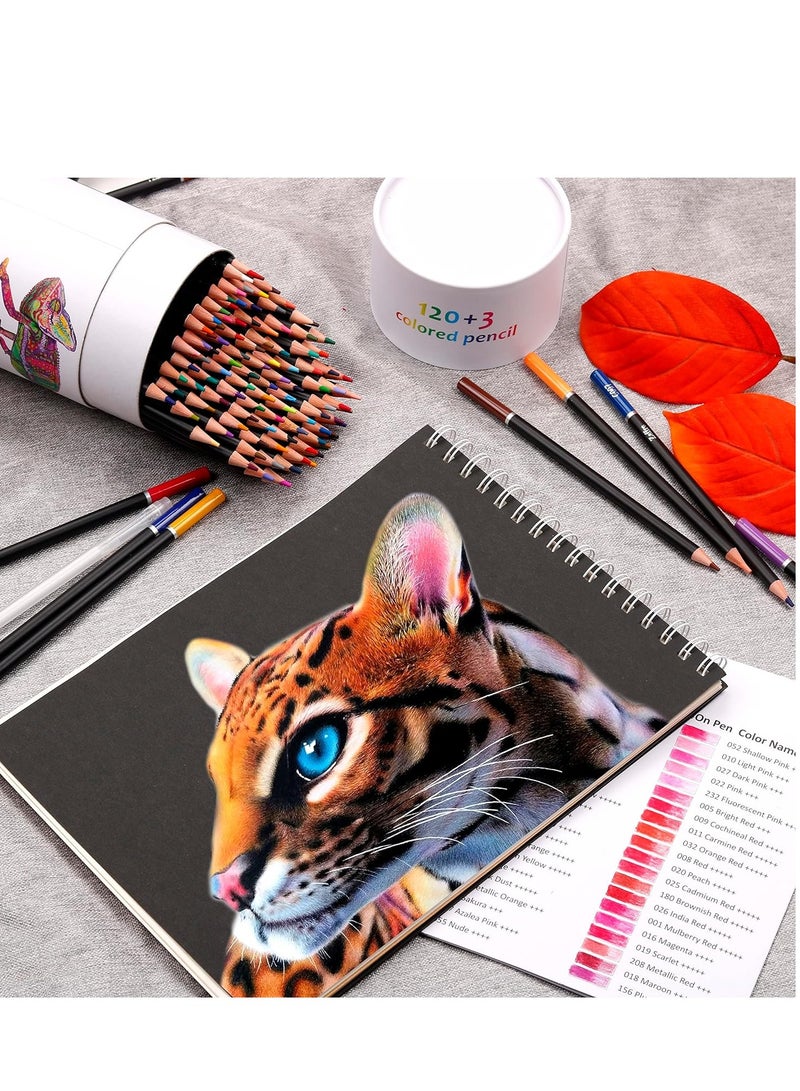 SYOSI Premium Colored Pencils,Set of 120 Colors,Artists Soft Core with Vibrant Color,Ideal for Drawing Sketching Shading,Coloring Pencils Adults Beginners kids - Image 5