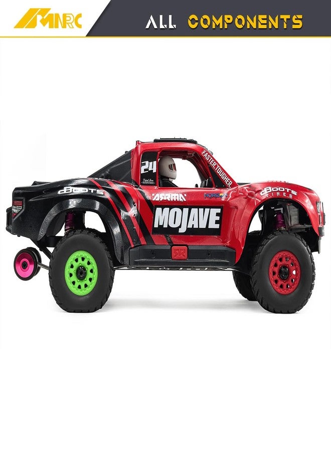 NMNRC Pre Glued Wheel and Tire Plastic Rim Rubber for Arrma 1/16 Mojave Grom RC Car Upgrades Part Green - Image 4