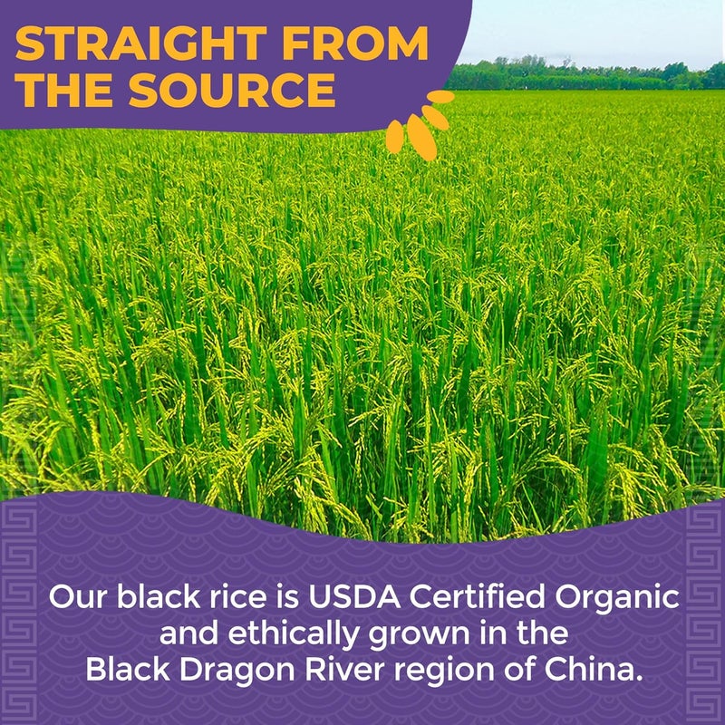 Lotus Foods Organic Forbidden Rice - Gluten Free Whole Grain Heirloom Black Rice, 15 Ounce - Image 4