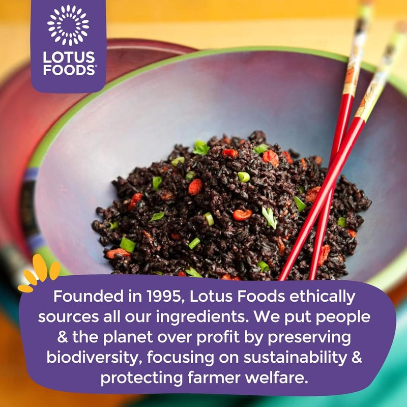 Lotus Foods Organic Forbidden Rice - Gluten Free Whole Grain Heirloom Black Rice, 15 Ounce - Image 3