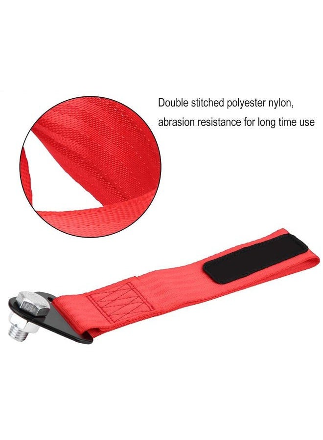 Aramox Tow Straps, Universal High Strength Racing Car Tow Strap, Tow Rope for Front Rear Bumper Towing Hook, 10,000 lbs (Red) - Image 3