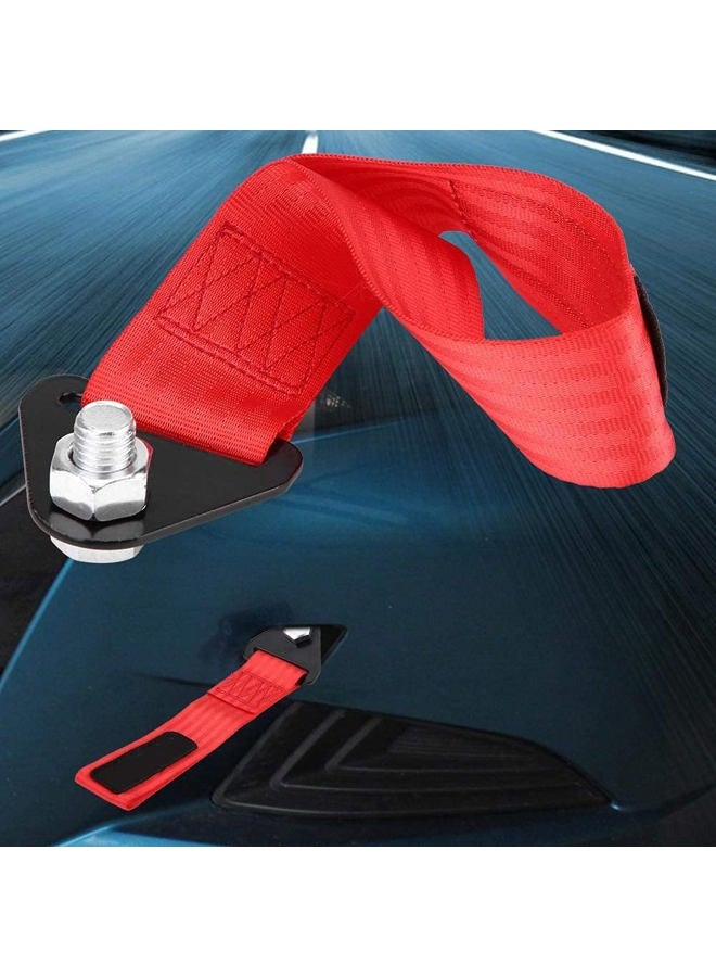 Aramox Tow Straps, Universal High Strength Racing Car Tow Strap, Tow Rope for Front Rear Bumper Towing Hook, 10,000 lbs (Red) - Image 4