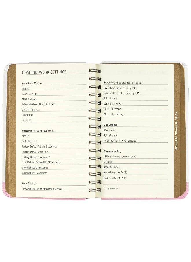 Tree of Hearts Internet Address & Password Logbook (removable cover band for security)  - Image 4