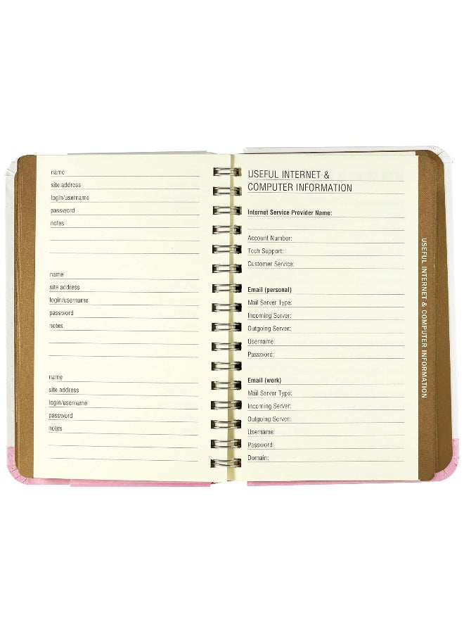 Tree of Hearts Internet Address & Password Logbook (removable cover band for security)  - Image 5