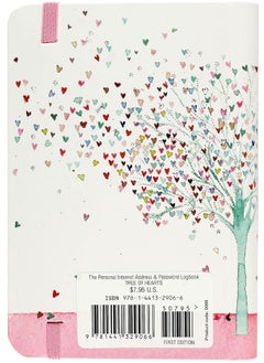 Tree of Hearts Internet Address & Password Logbook (removable cover band for security)  - Image 1