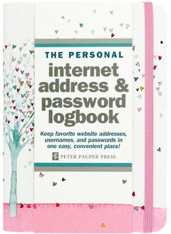Tree of Hearts Internet Address & Password Logbook (removable cover band for security)  - Image 4