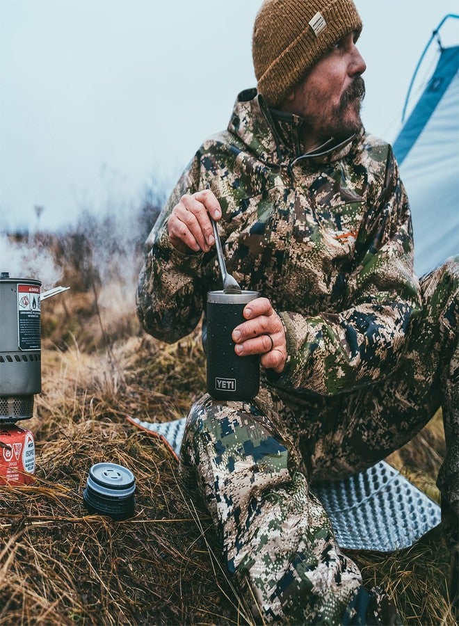 يتي وعاء طعام YETI Rambler سعة 16 أونصة، معزول بتفريغ الهواء، مصنوع من الفولاذ المقاوم للصدأ، بغطاء محكم الإغلاق، أسود - Image 4