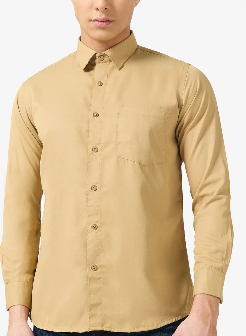 روبرت وود قميص قطني سادة رجالي