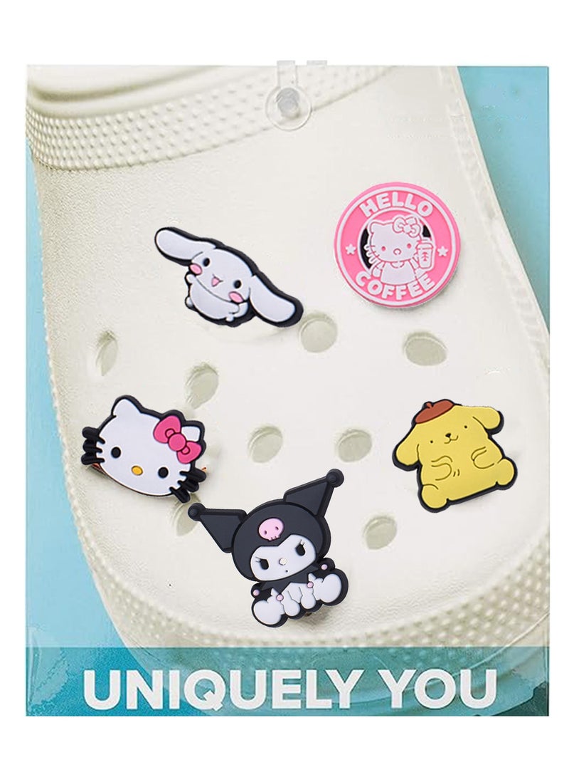 Excefore 47pcs Shoe Charms for Girls Adults, Kawaii Shoe Charms for Croc Clogs Sandals Decoration, Shoe Charms for Wristband Bracelets, Sandals Decoration Accessories - Image 2