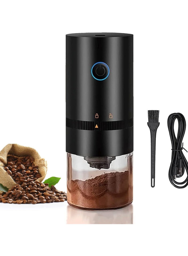 Electric Burr Coffee Grinder, Muli Grind Setting, with Clean Brush, USB Rechargeable, for Kitchen and Office, 13 W, 120 milliliters  - Image 1