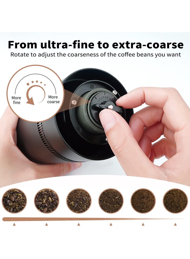 Electric Burr Coffee Grinder, Muli Grind Setting, with Clean Brush, USB Rechargeable, for Kitchen and Office, 13 W, 120 milliliters  - Image 2