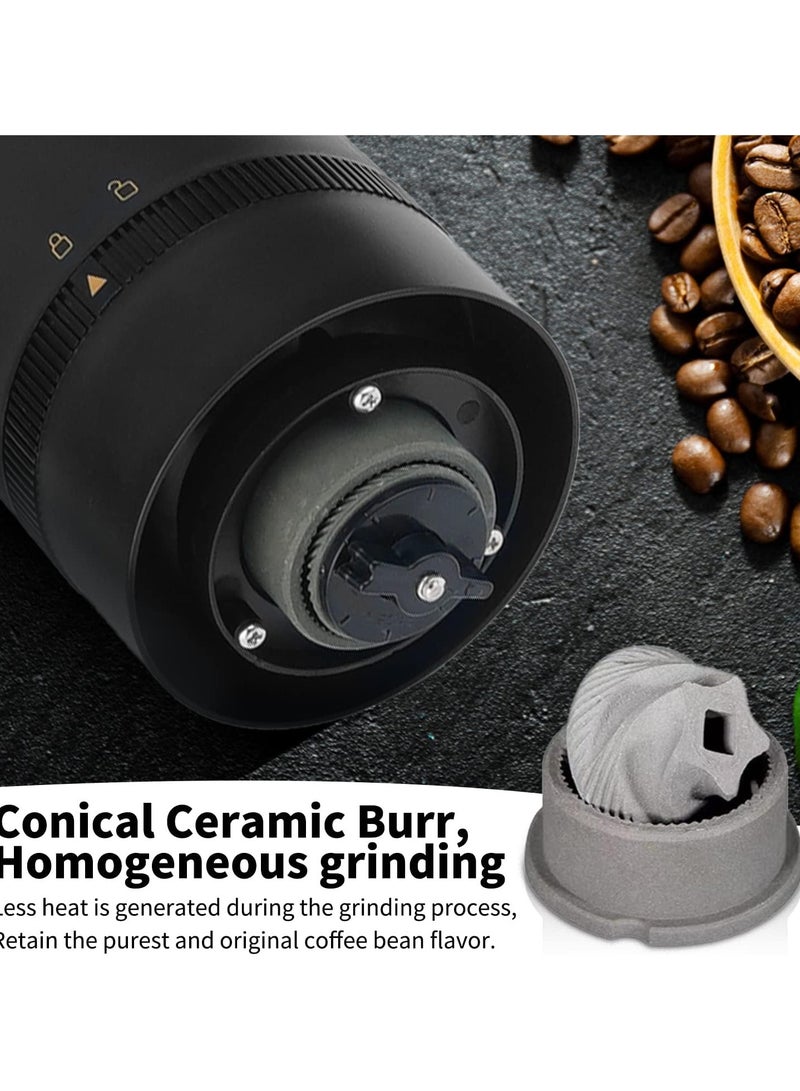 Electric Burr Coffee Grinder, Muli Grind Setting, with Clean Brush, USB Rechargeable, for Kitchen and Office, 13 W, 120 milliliters  - Image 3