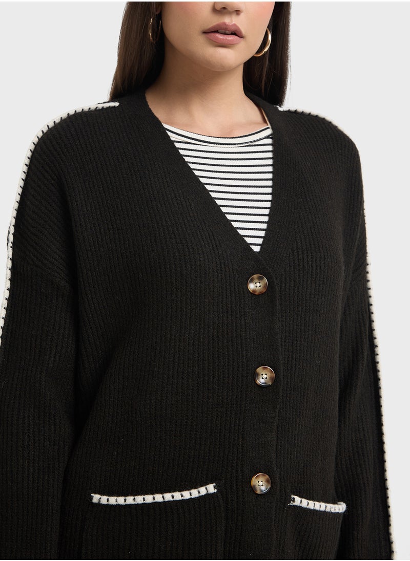 VERO MODA V- Neck Cardigan  - Image 3