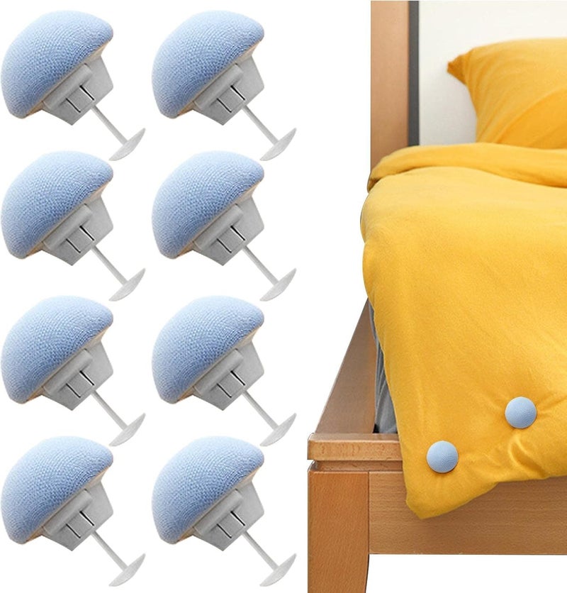 Duvet Clips | Mushroom Duvet Cover Clips for Fixing - Non-Slip Duvet Cover Pins Comforter Clips Fasteners for Quilt, Cushions, Curtains - Image 5