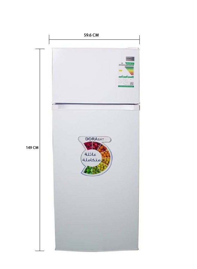 Dora Sat Two-Door Refrigerator - Ice - 206 Liters - 7.3 Feet - White - DS210DF - Image 3
