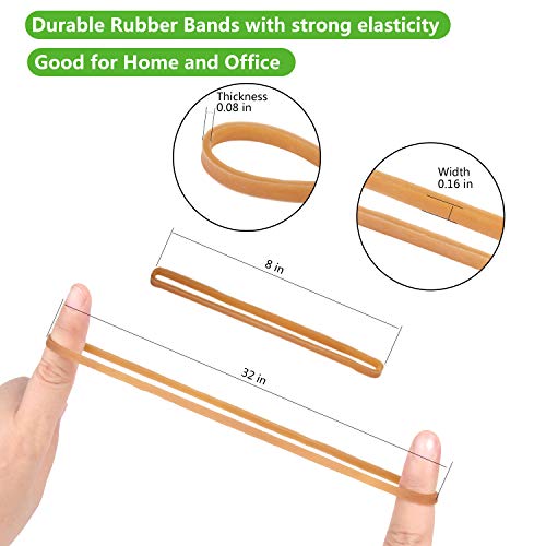 ESEE 150 Pack Large Rubber Bands, Heavy Duty Trash Can Band, Strong Elastic Bands for Office Supply, Garbage Cans, File Folders, Size 8 Inches - Image 3