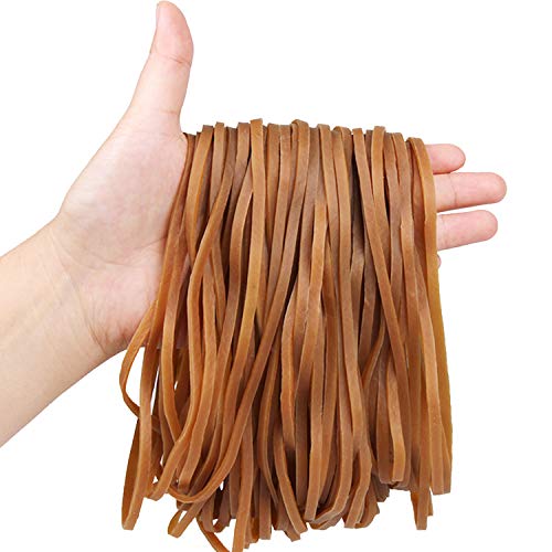ESEE 150 Pack Large Rubber Bands, Heavy Duty Trash Can Band, Strong Elastic Bands for Office Supply, Garbage Cans, File Folders, Size 8 Inches - Image 1