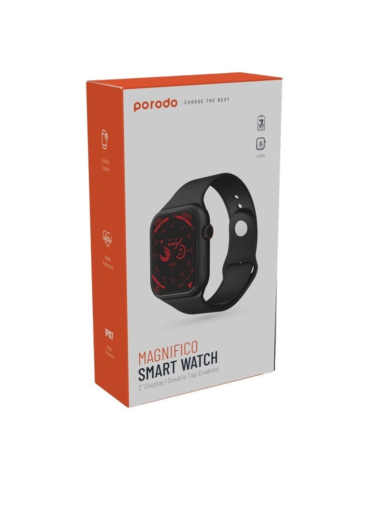 porodo - Smartwatch 8 Magnifico with Sport Band (Titanium) - Image 1