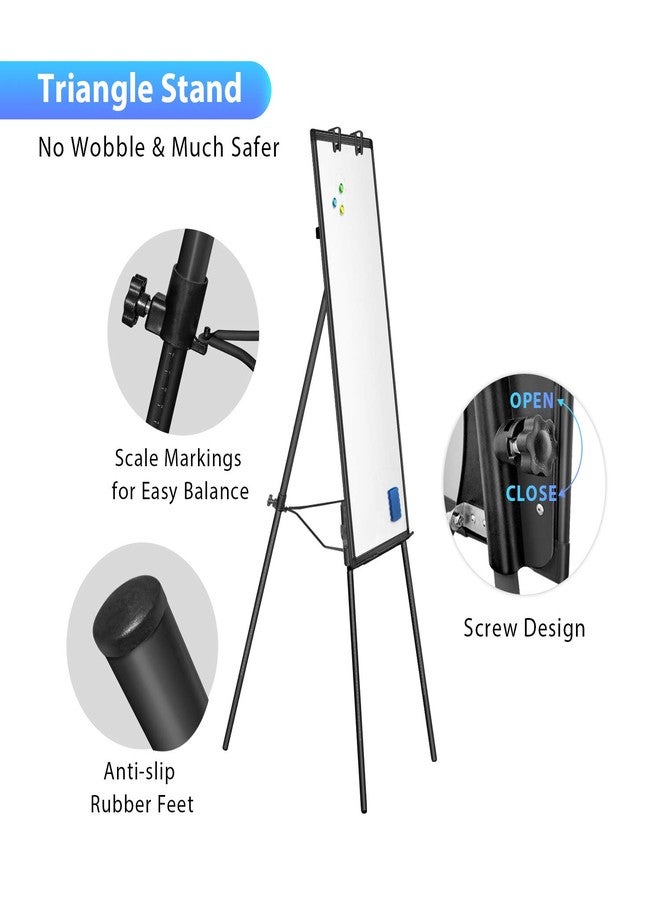 Maxtek Easel Whiteboard - Magnetic Portable Dry Erase Easel Board 36 x 24 Tripod Whiteboard Height Adjustable Flipchart Easel Stand White Board for Office or Teaching at Home & Classroom (Black) - Image 2