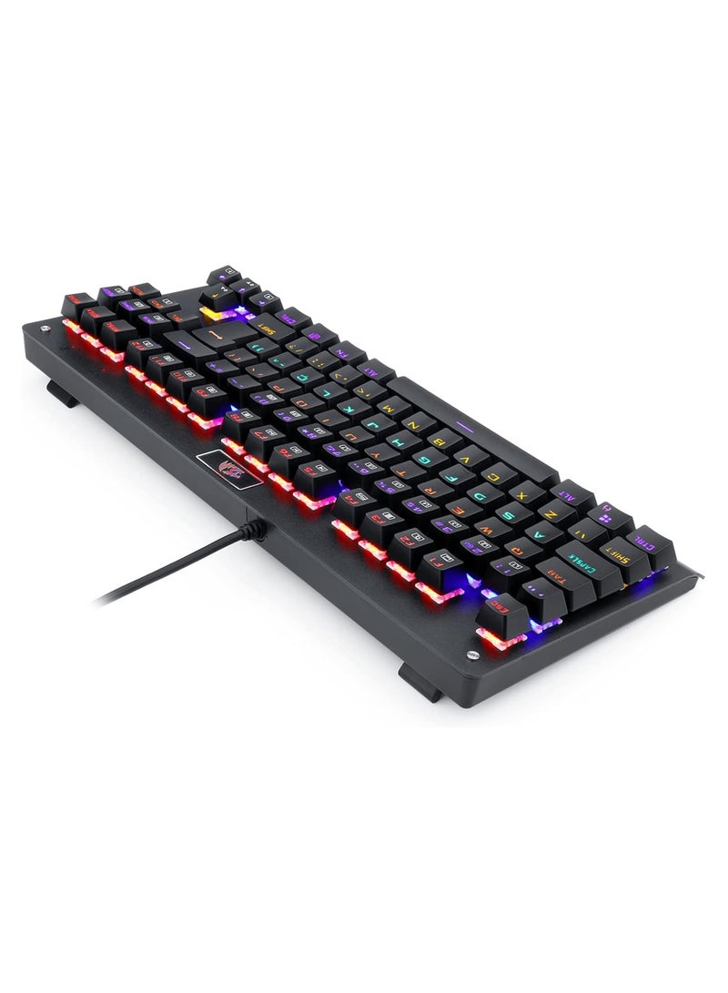Redragon K568 Dark Avenger Mechanical Gaming Keyboard – Rainbow Backlit, Red Switches, Anti-Ghosting, Compact Design for PC Gamers - Image 4