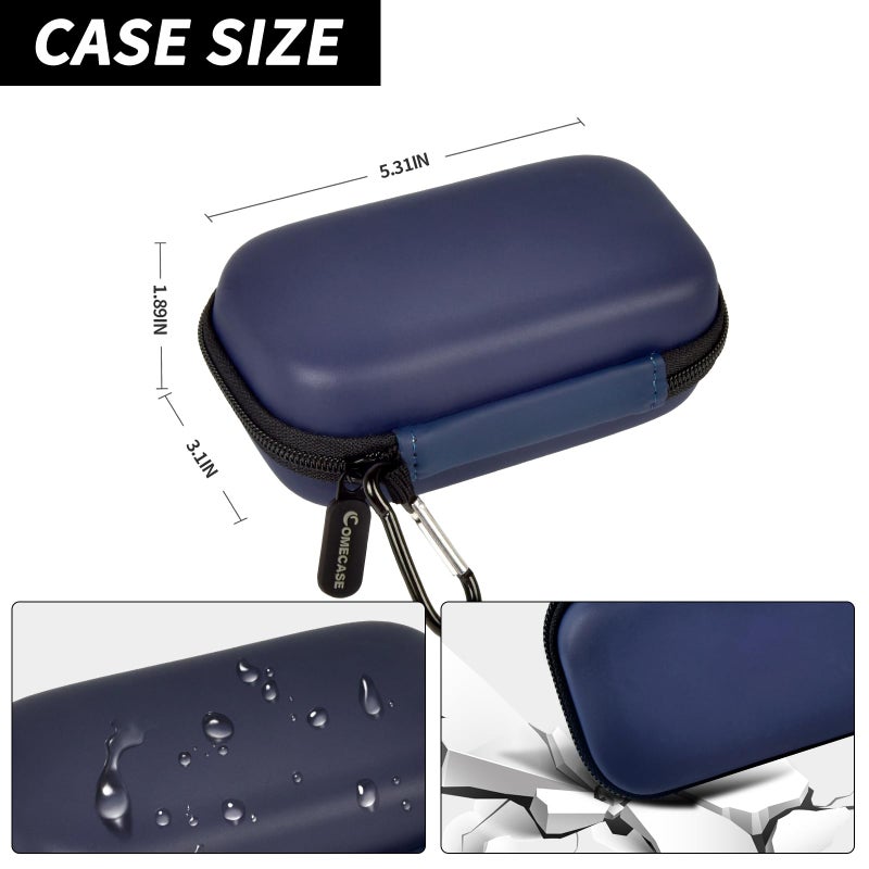 Comecase Case Compatible with SanDisk Extreme Pro/for SanDisk Portable SSD 1TB 2TB 4TB 500GB External Solid State Drive, Travel Storage Holder Bag for 2 SSD and Memory Card SD Card - Dark Blue (Box Only) - Image 5